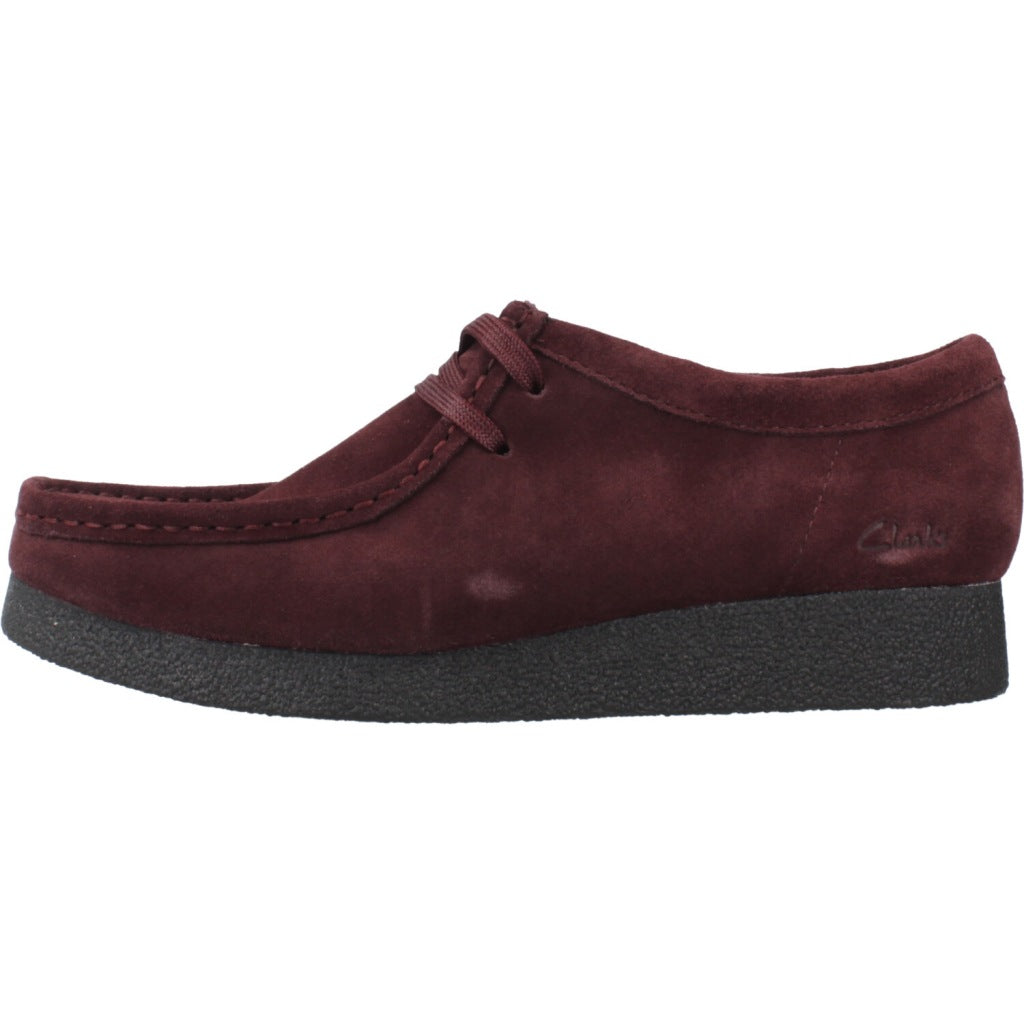 CLARKS WALLABEE EVO SH en color BURDEOS (2)