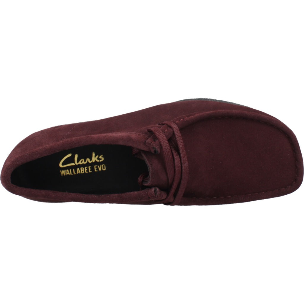 CLARKS WALLABEE EVO SH en color BURDEOS (7)
