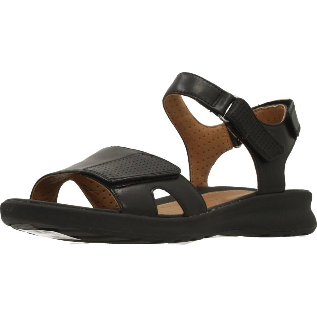 CLARKS UN ADORN CALM BLACK LEATHE en color NEGRO (1)