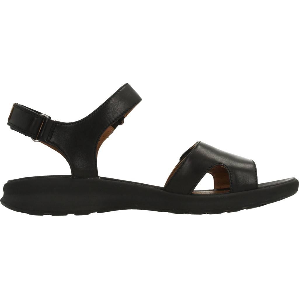 CLARKS UN ADORN CALM BLACK LEATHE en color NEGRO (4)