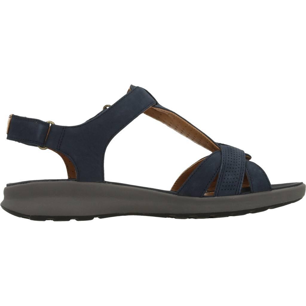 CLARKS UN ADORN VIBE NAVY NUBUCK en color AZUL (4)