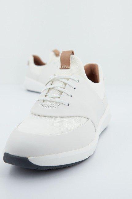 CLARKS UN RIO LACE WHITE LEATHER en color BLANCO (2)