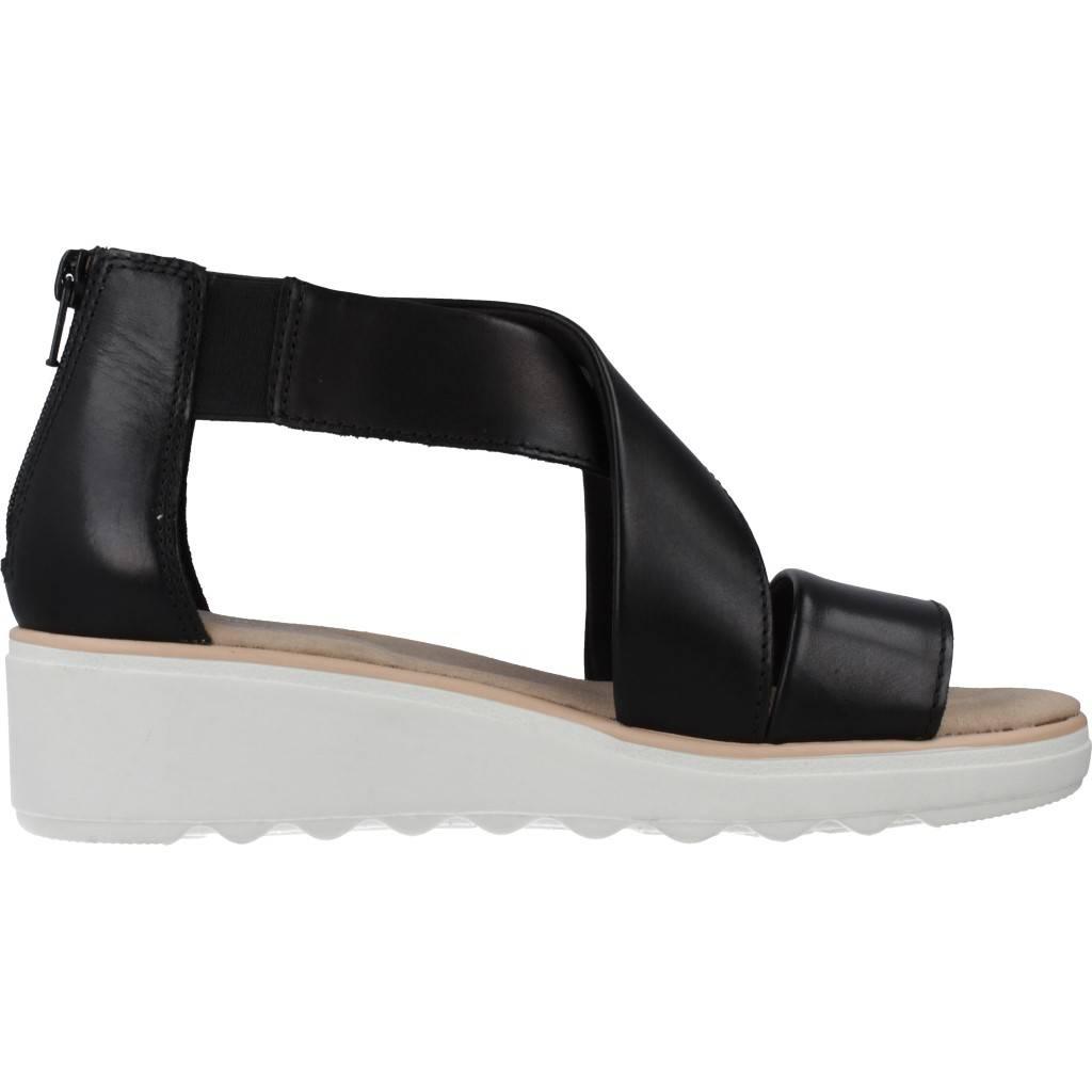 CLARKS JILLIAN RISE BLACK LEATHER en color NEGRO (4)
