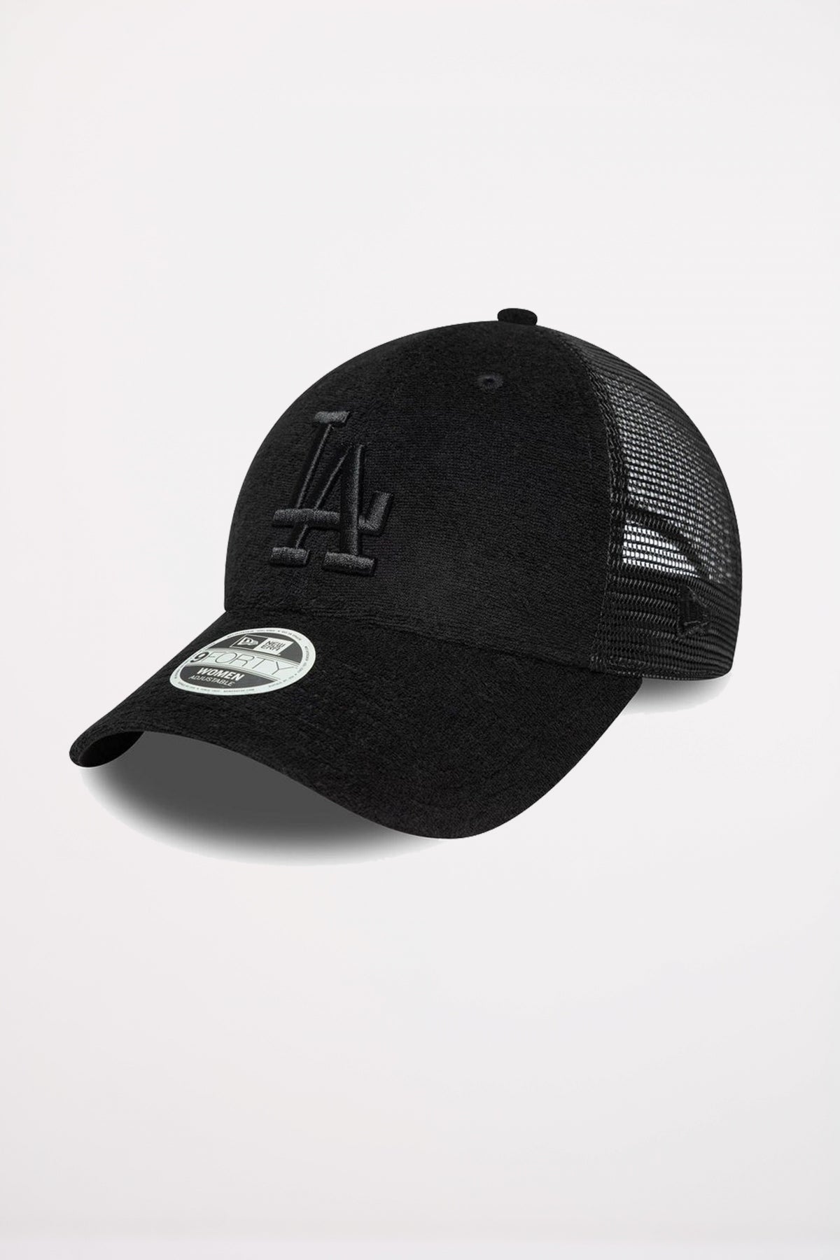 NEW ERA LA DODGERS WOMENS FABRIC BLACK FORTY TRUCKER ADJUSTABLE CAP en color NEGRO (1)