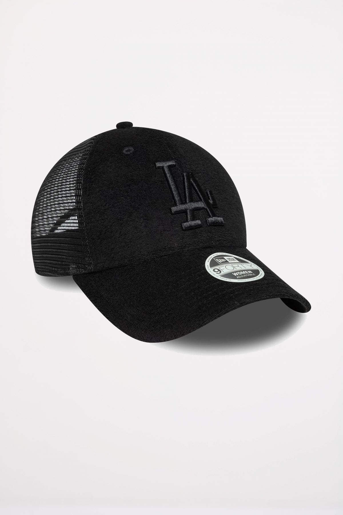 NEW ERA LA DODGERS WOMENS FABRIC BLACK FORTY TRUCKER ADJUSTABLE CAP en color NEGRO (3)