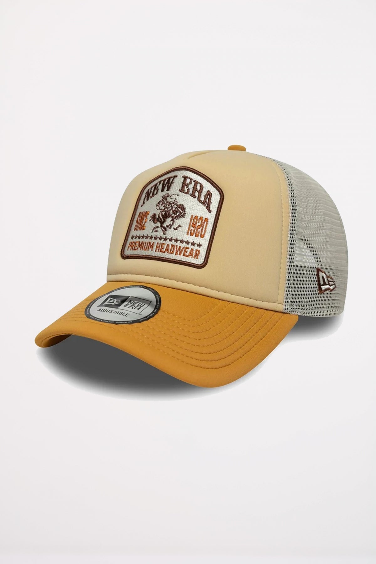 NEW ERA NEW ERA GRAPHIC PATCH CREAM FORTY A-FRAME TRUCKER ADJUSTABLE CA en color MARRON CLARO (1)