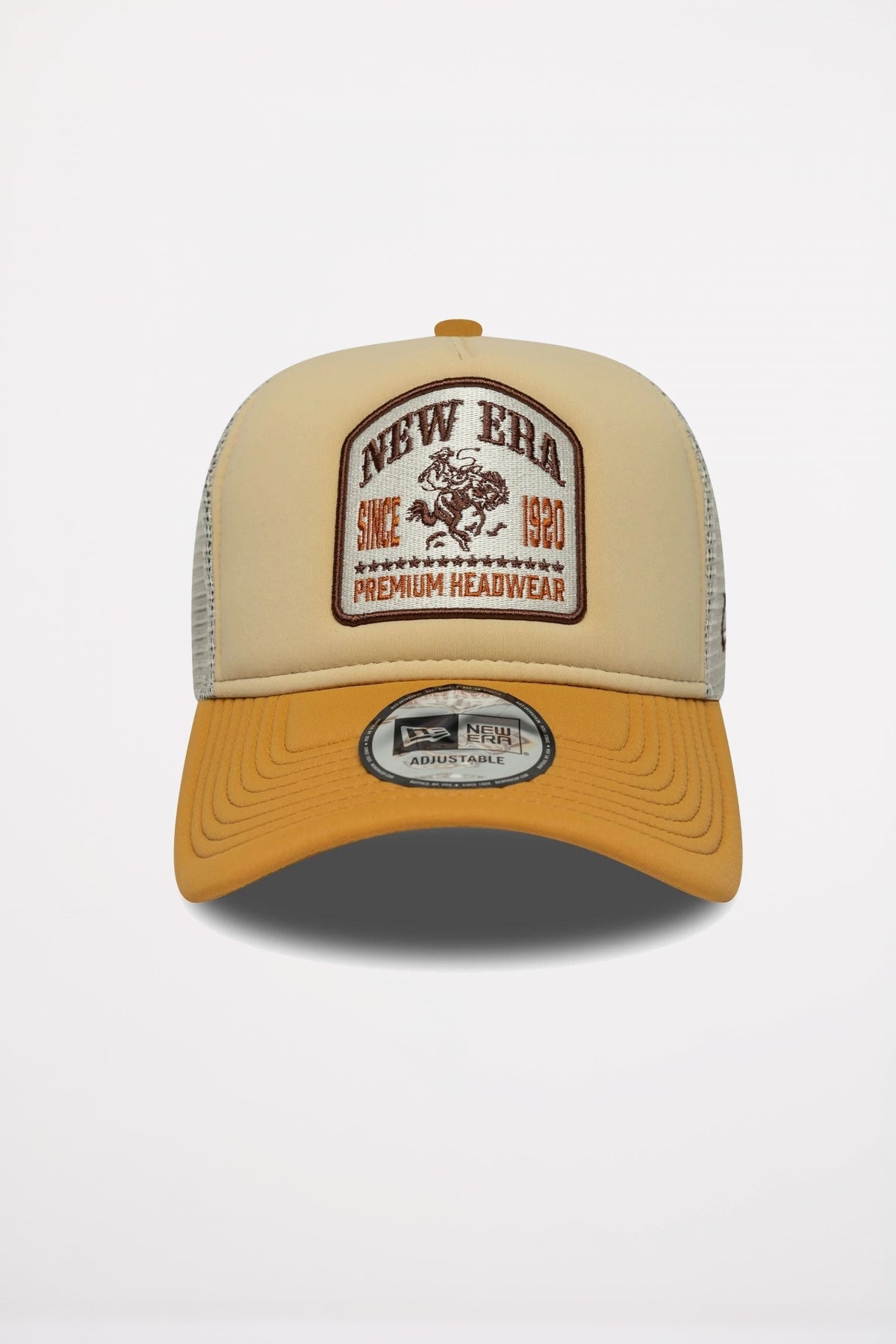 NEW ERA NEW ERA GRAPHIC PATCH CREAM FORTY A-FRAME TRUCKER ADJUSTABLE CA en color MARRON CLARO (2)
