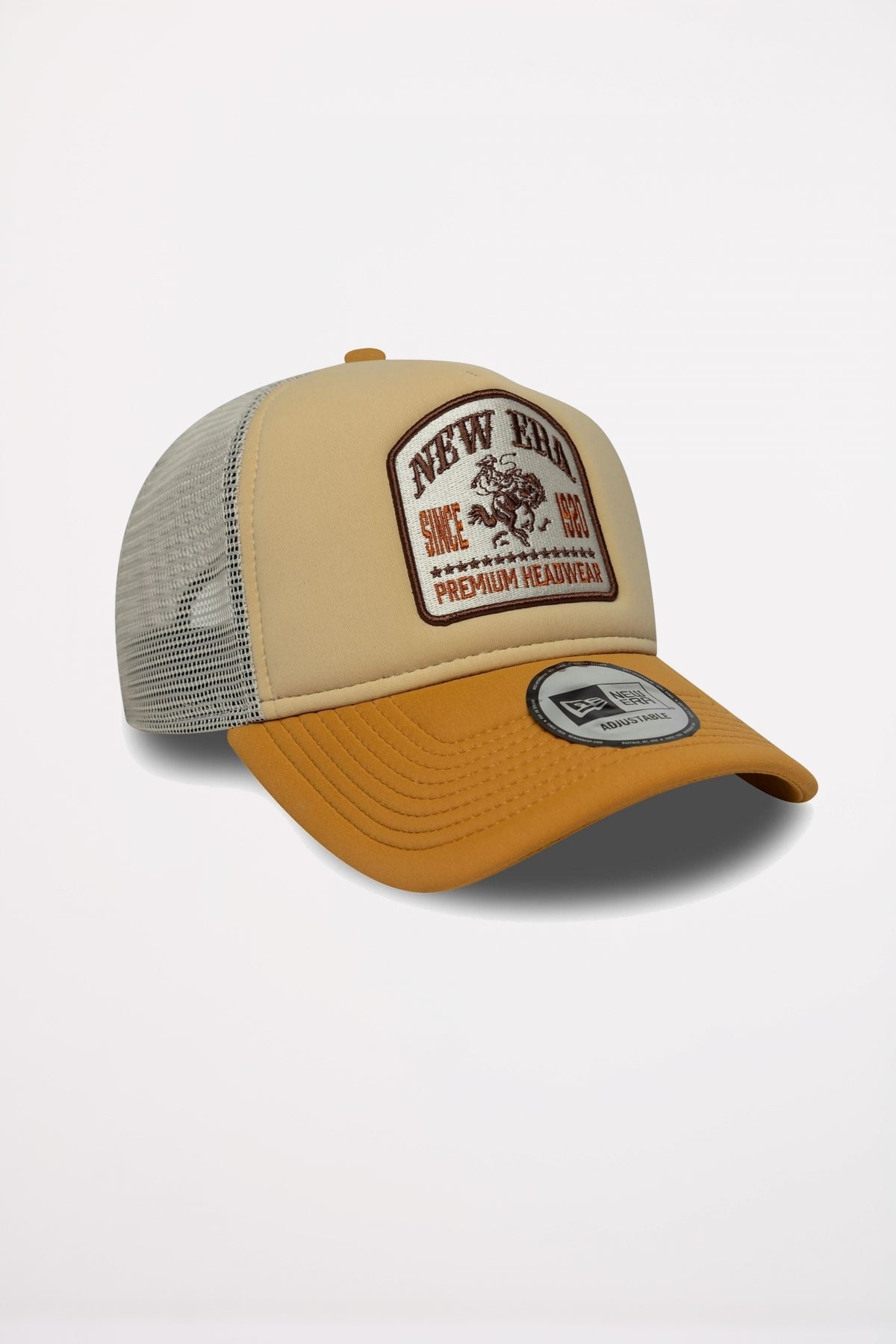 NEW ERA NEW ERA GRAPHIC PATCH CREAM FORTY A-FRAME TRUCKER ADJUSTABLE CA en color MARRON CLARO (3)