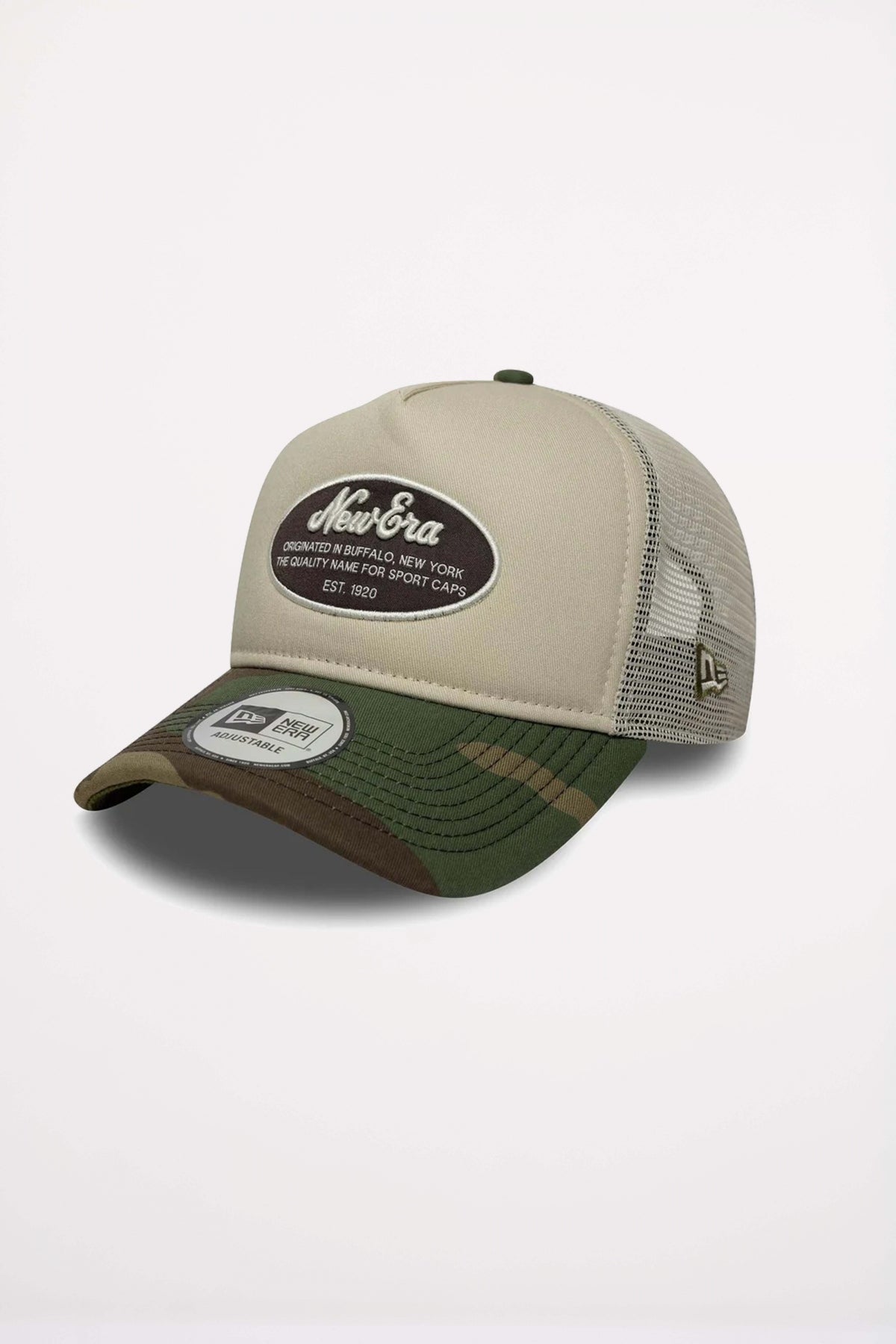 NEW ERA NEW ERA OVAL PATCH CREAM FORTY E-FRAME TRUCKER en color BEIS (1)
