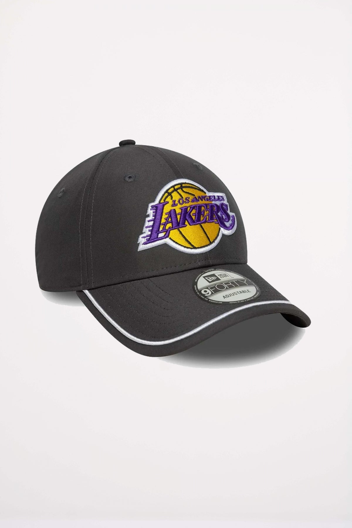 NEW ERA LA LAKERS NBA PIPING DARK GREY FORTY en color GRIS (3)