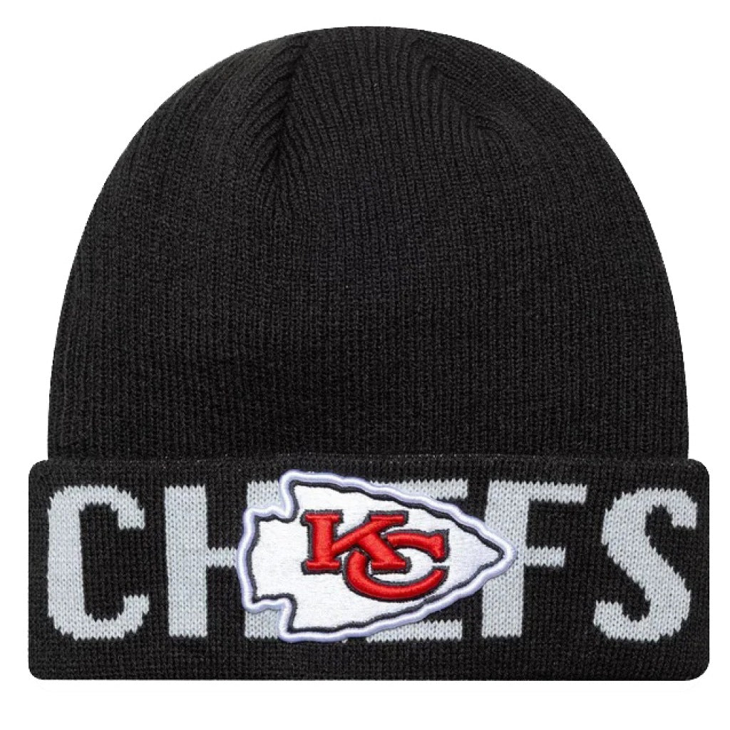 NEW ERA WORDMARK BEANIE KANCHI en color NEGRO (3)