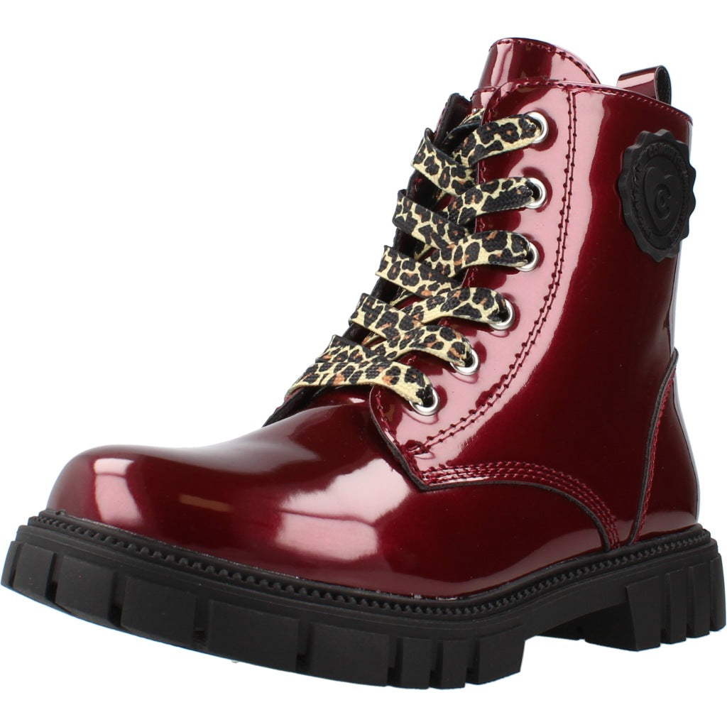 CONGUITOS COSH MILITARY BOOTS PATENT en color BURDEOS (1)