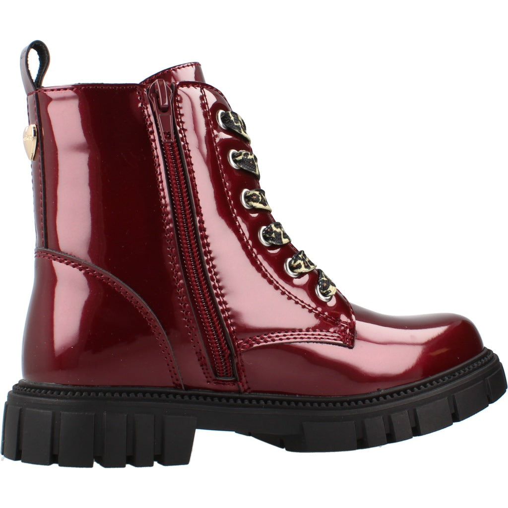 CONGUITOS COSH MILITARY BOOTS PATENT en color BURDEOS (4)
