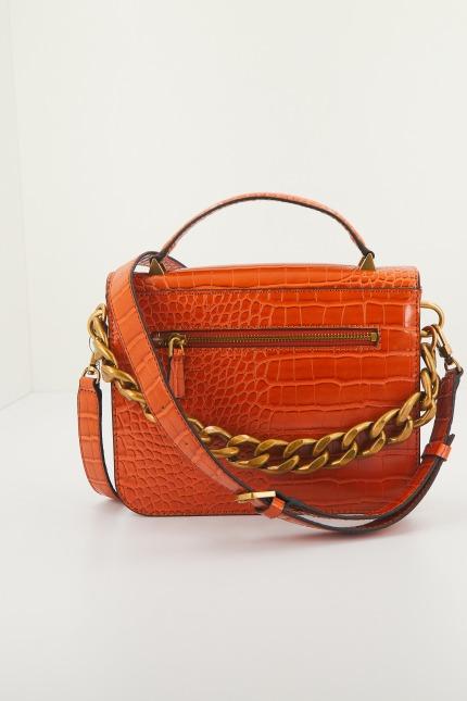 GUESS RETOUR TOP HANDLE FLAP en color MARRON CLARO (3)