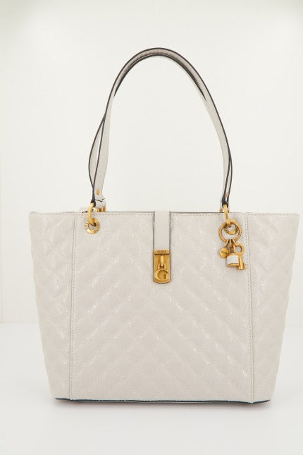 GUESS HWGA NOELLE ELITE TOTE en color BEIS (1)