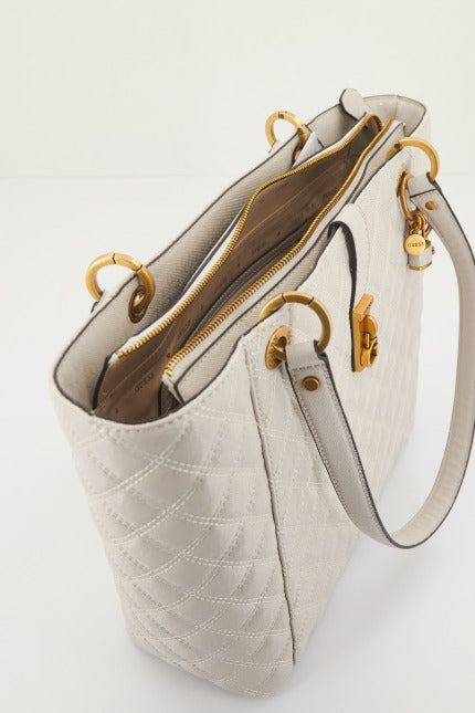GUESS HWGA NOELLE ELITE TOTE en color BEIS (4)