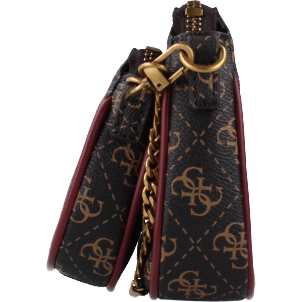 GUESS HWQB IZZY DOUBLE POUCH CROS en color MARRON (2)