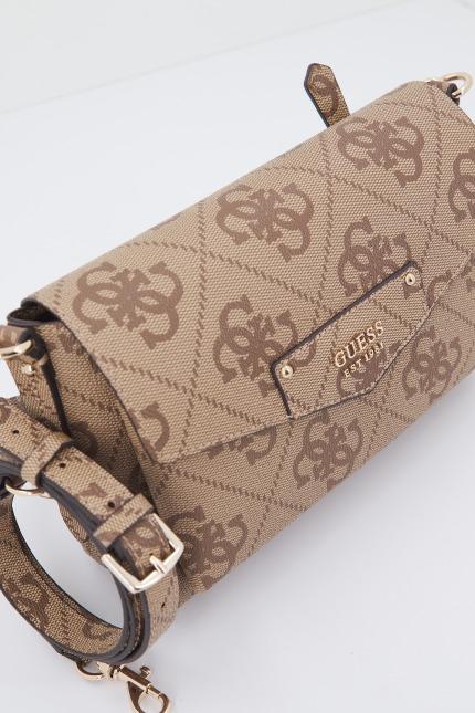 GUESS HWEBO ECO BRENTON FLAP en color MARRON CLARO (3)
