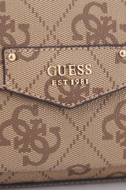 GUESS HWEBO ECO BRENTON FLAP en color MARRON CLARO (4)