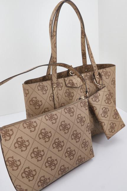 GUESS ECO BRENTON TOTE en color MARRON (3)