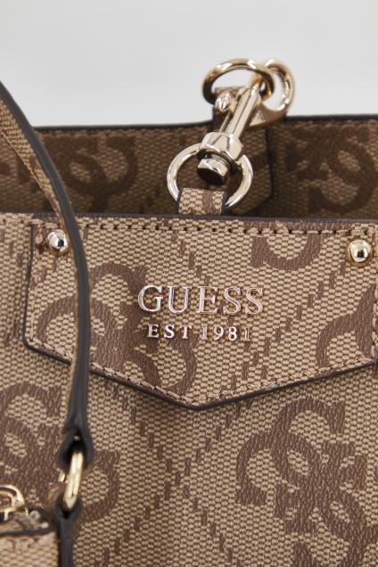 GUESS ECO BRENTON TOTE en color MARRON (4)