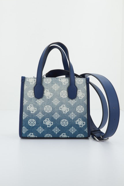 GUESS SILVANA TOTE en color AZUL (3)