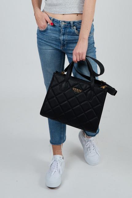 GUESS SILVANA TOTE en color NEGRO (5)