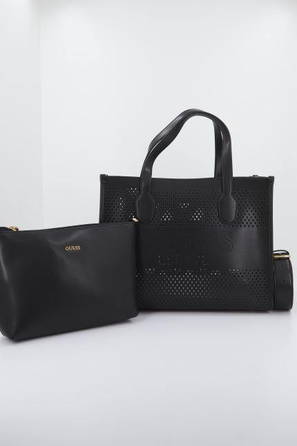 GUESS HWWH KATEY PERF SMALL TOTE en color NEGRO (1)