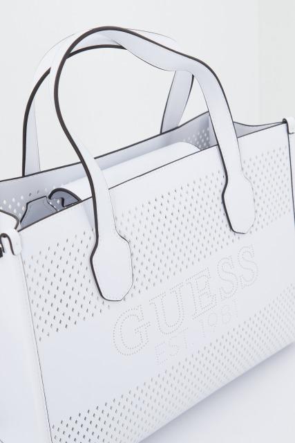 GUESS HWWH KATEY PERF SMALL TOTE en color BLANCO (3)