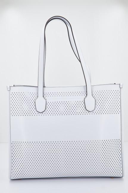 GUESS KATEY PERF TOTE en color BLANCO (3)