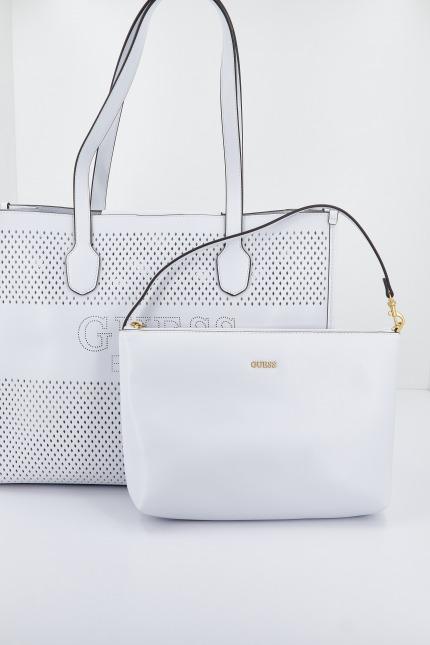 GUESS KATEY PERF TOTE en color BLANCO (4)