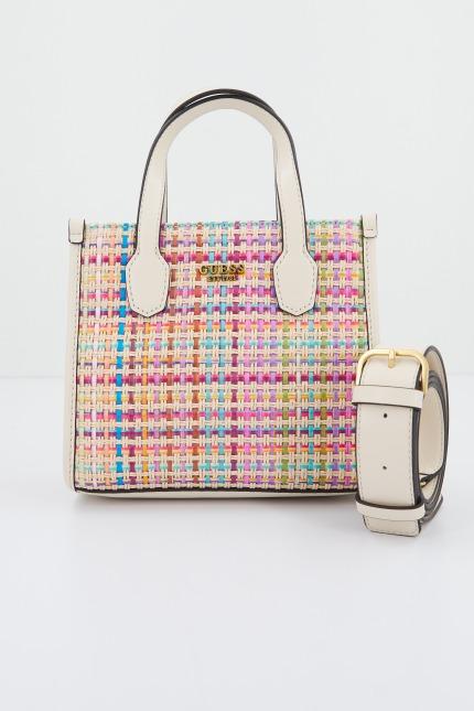 GUESS HWWX SILVANA MINI TOTE en color BEIS (1)