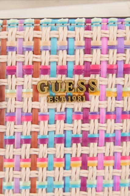 GUESS HWWX SILVANA MINI TOTE en color BEIS (4)