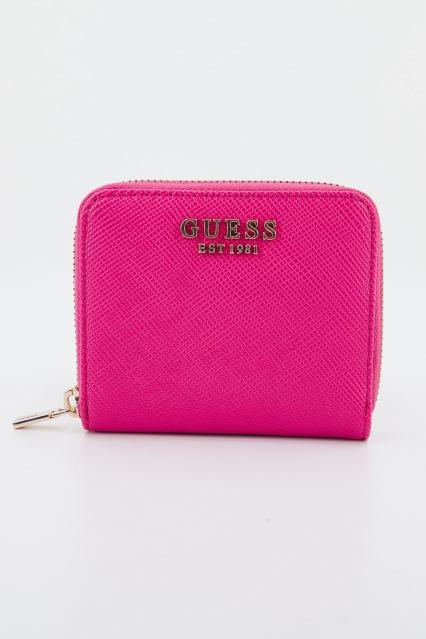 GUESS SWZG LAUREL SLG SMALL ZIP en color ROSA (1)