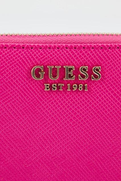 GUESS SWZG LAUREL SLG SMALL ZIP en color ROSA (4)