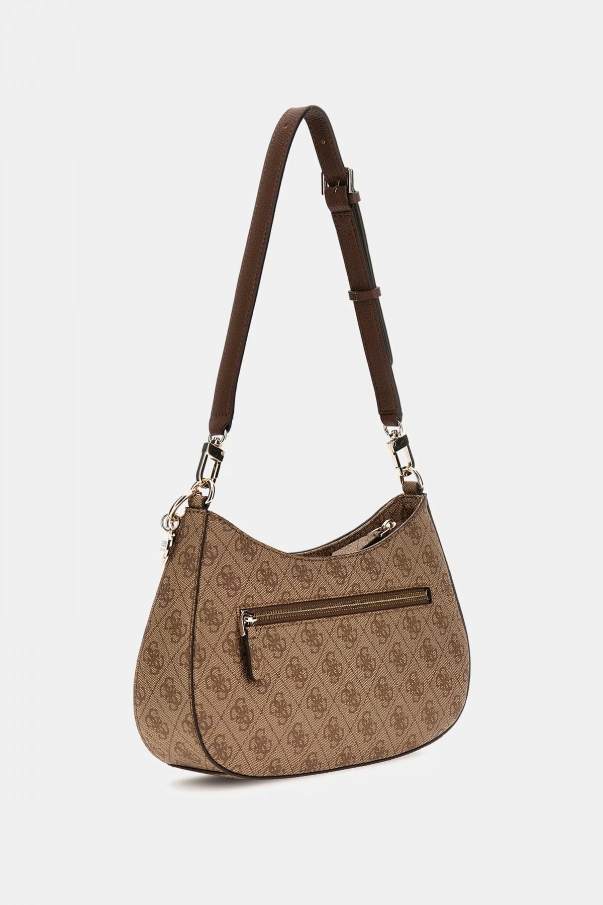 GUESS NOELLE TOP ZIPSHOULDE en color MARRON (2)