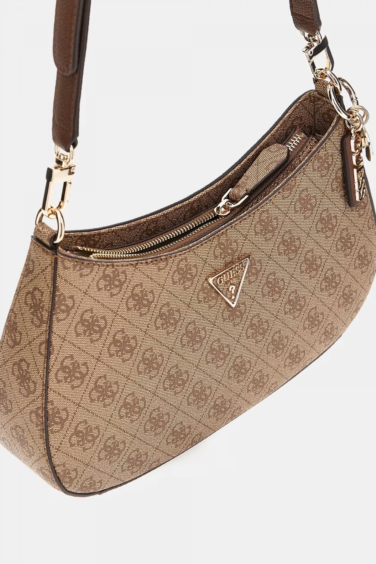 GUESS NOELLE TOP ZIPSHOULDE en color MARRON (3)