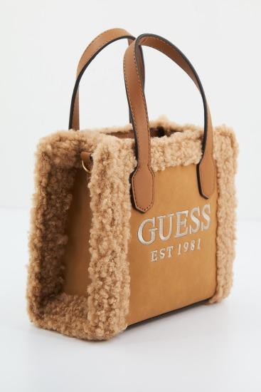 GUESS SILVANA COMPART en color MARRON CLARO (2)
