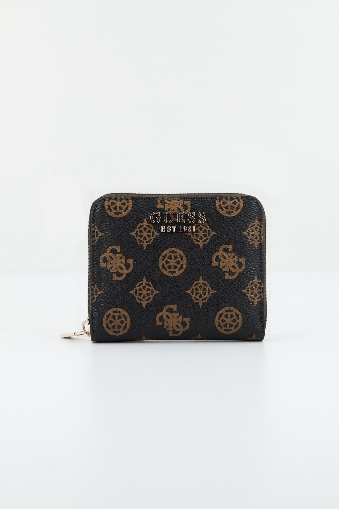 GUESS LAUREL SLG SMALL ZIP en color MARRON (2)