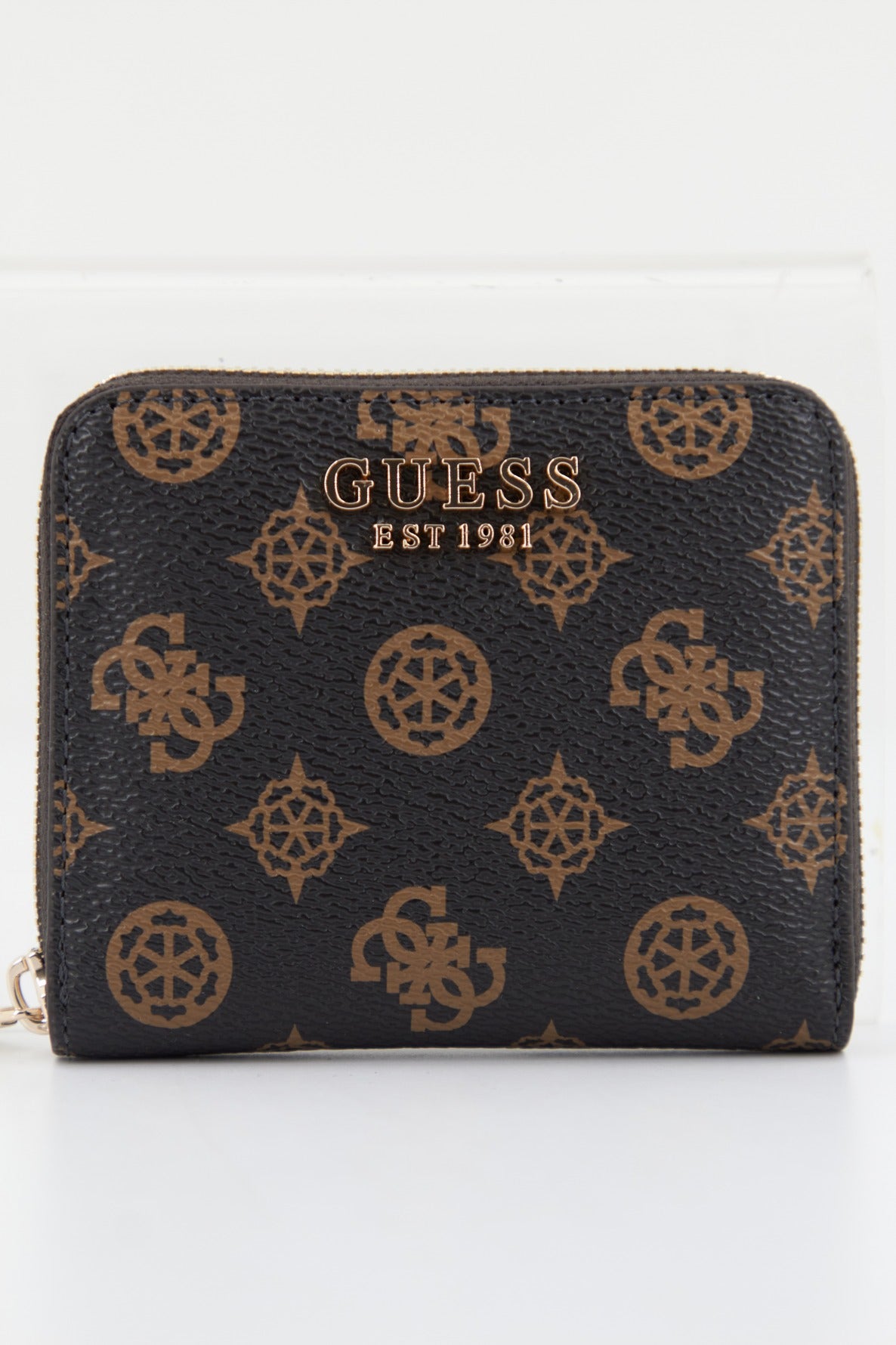 GUESS LAUREL SLG SMALL ZIP en color MARRON (3)