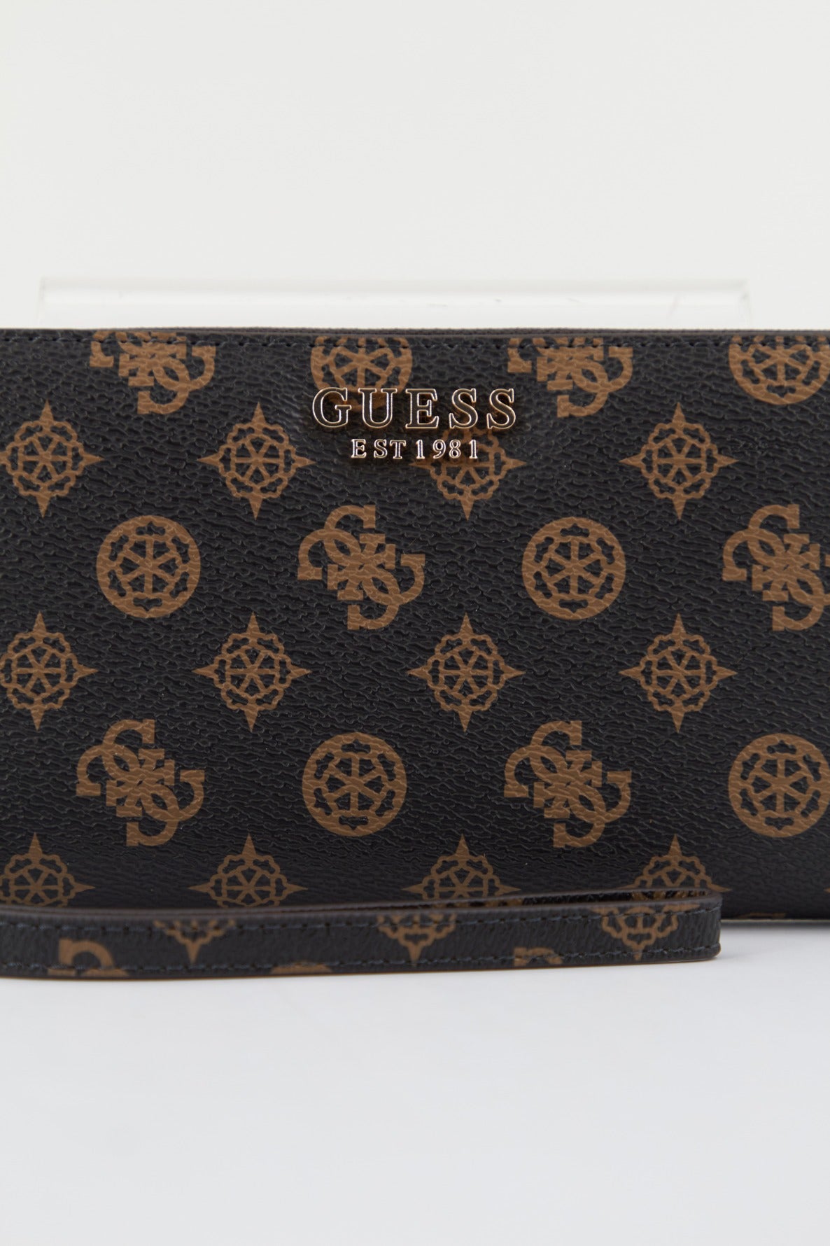 GUESS LAUREL SLG LARGE ZIP en color MARRON (4)