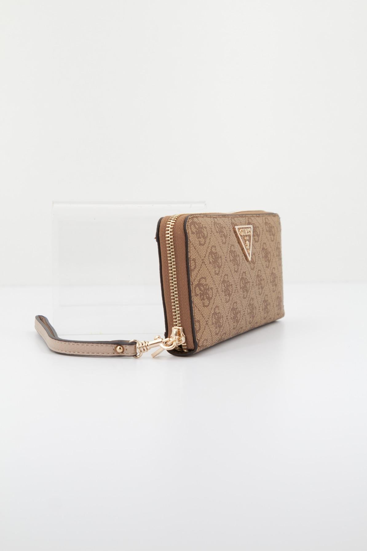 GUESS LAUREL SLG L ZIP en color MARRON CLARO (3)