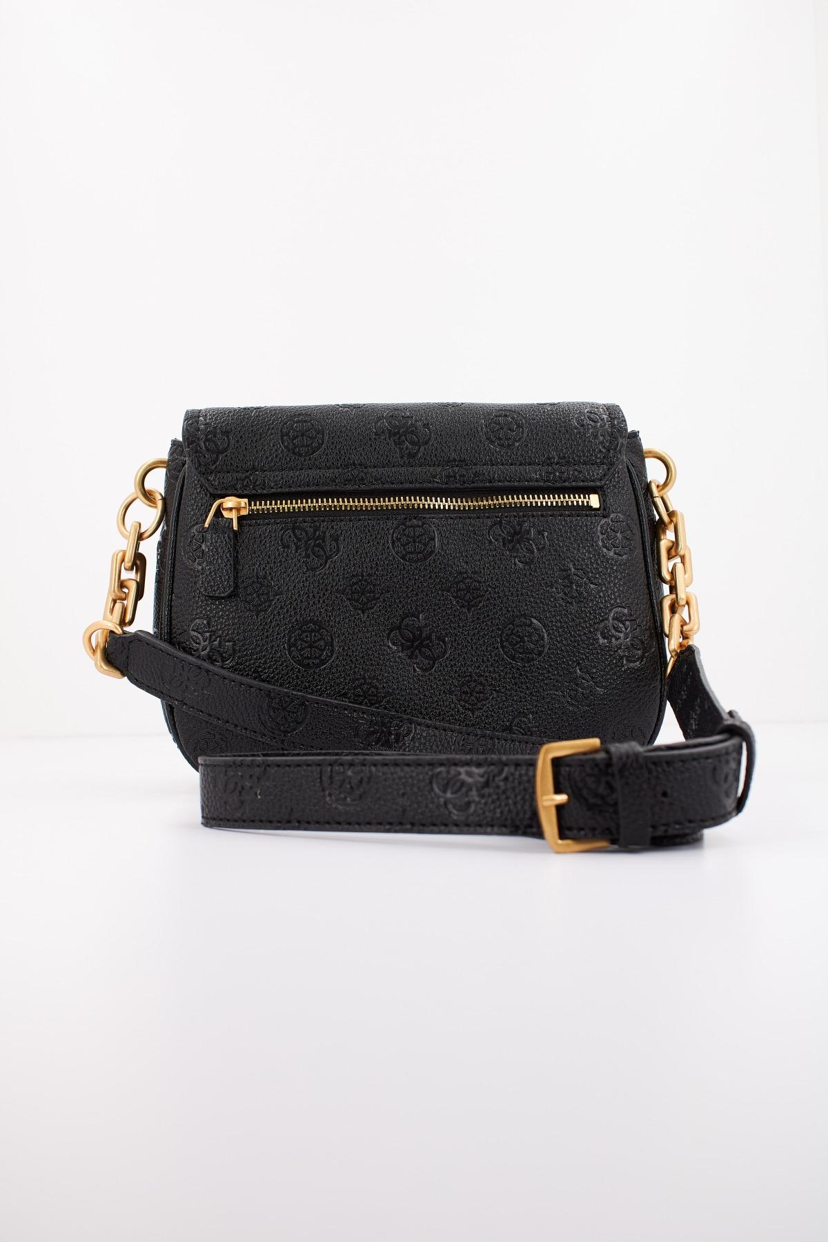 GUESS IZZY PEONY TRI FLAP en color NEGRO (3)