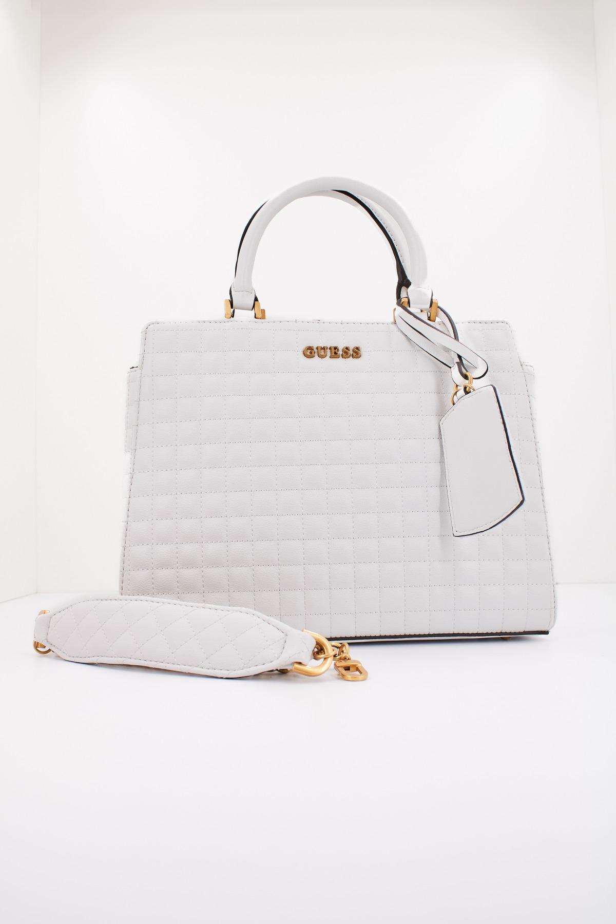 GUESS TIA LUXURY SATCHEL en color BLANCO (1)