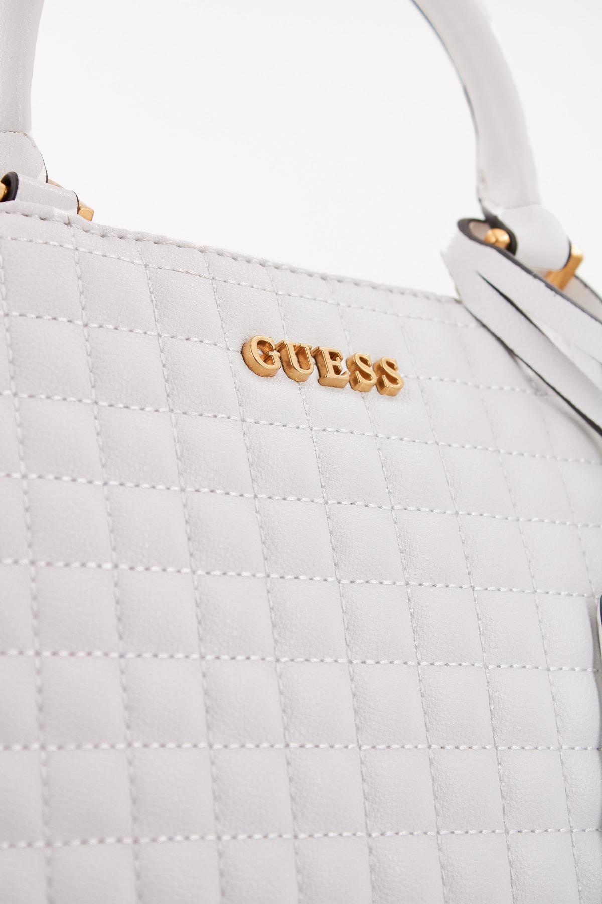 GUESS TIA LUXURY SATCHEL en color BLANCO (4)