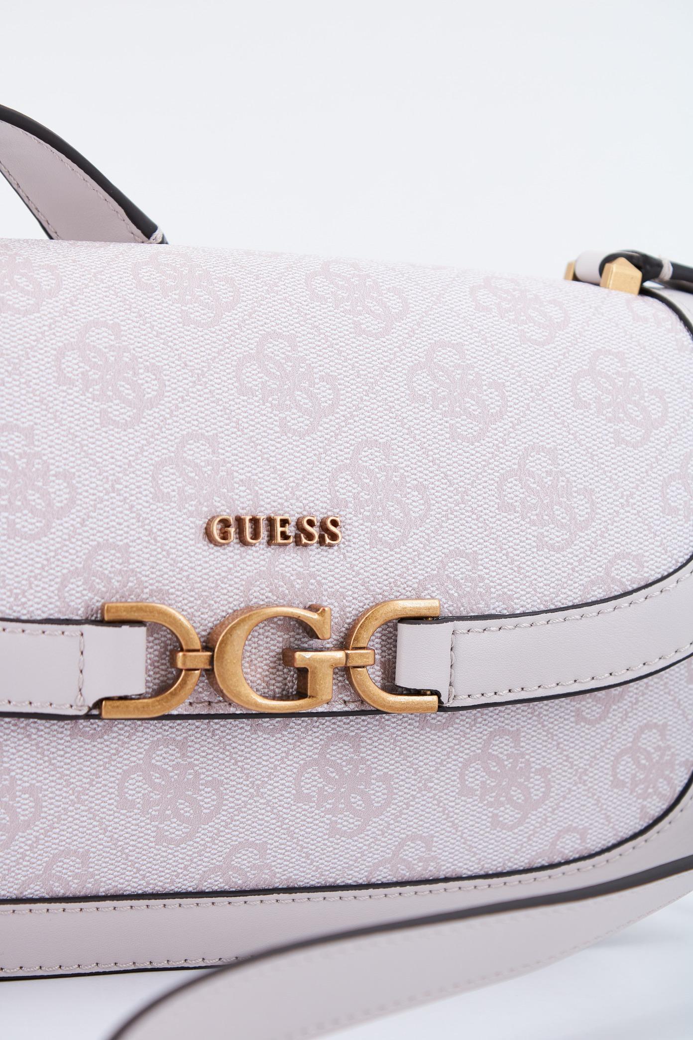 GUESS DAGAN CROSSBODY FLAP en color BEIS (4)