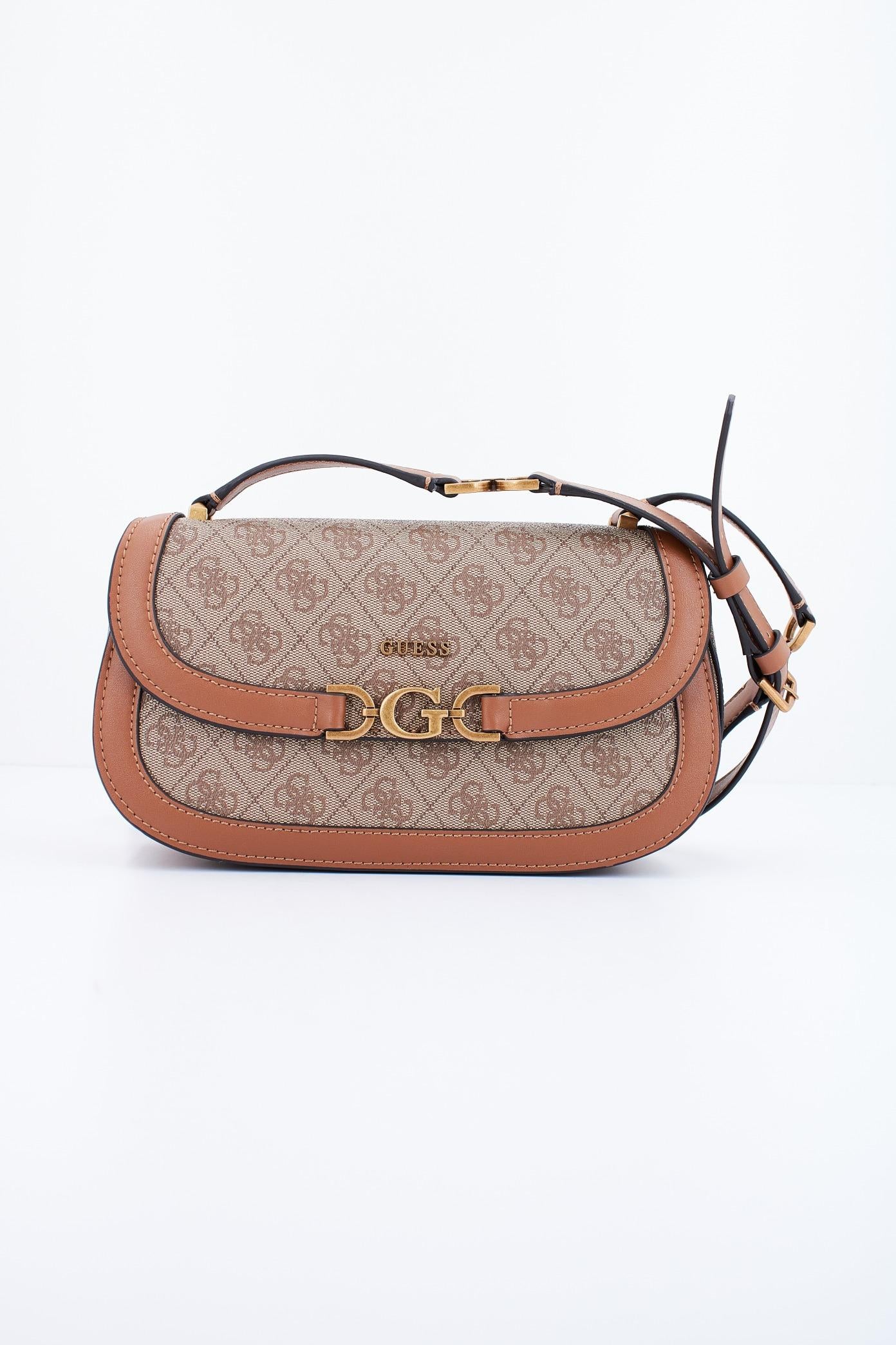 GUESS DAGAN CROSSBODY FLAP en color MARRON (1)