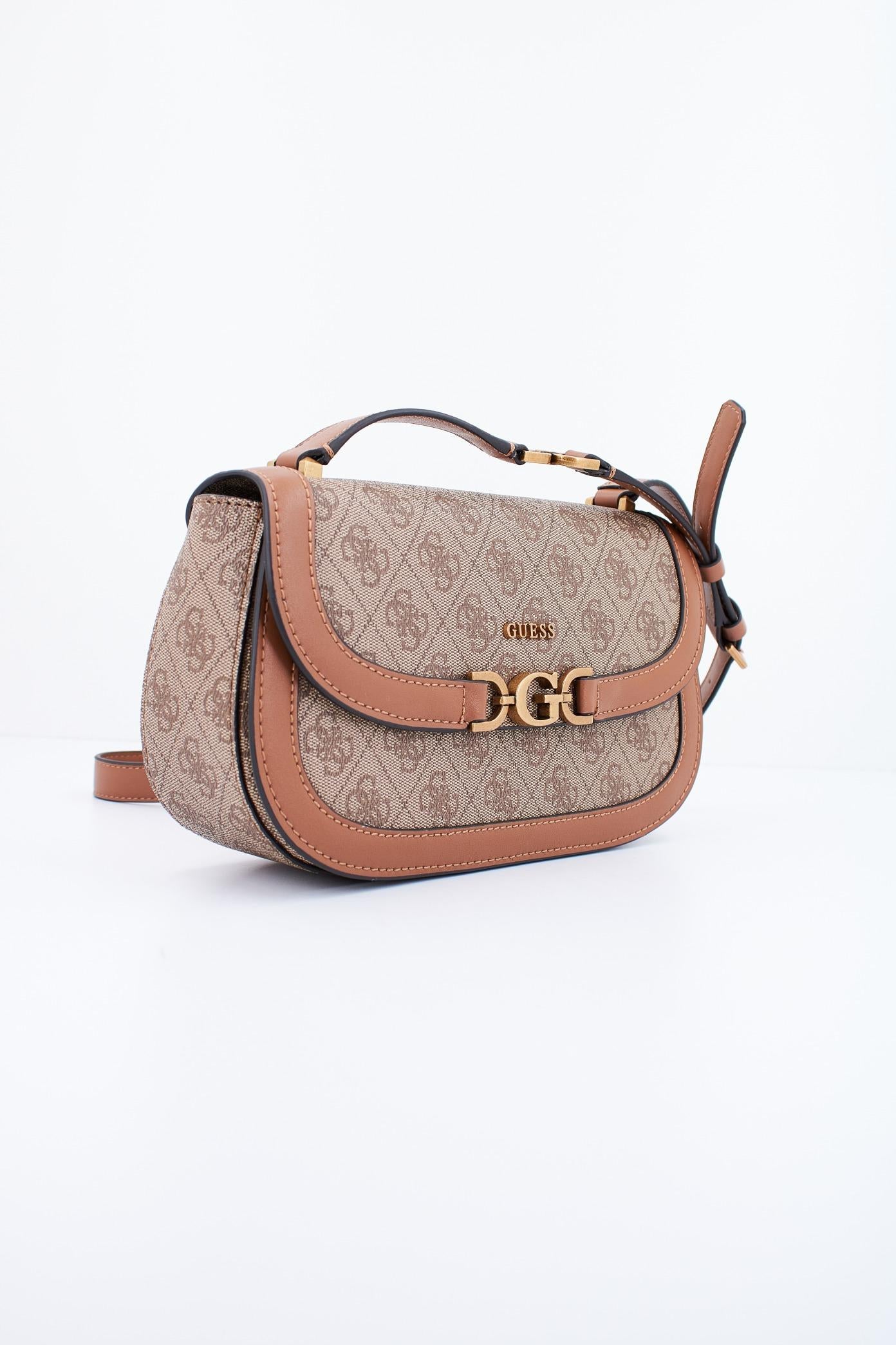 GUESS DAGAN CROSSBODY FLAP en color MARRON (2)