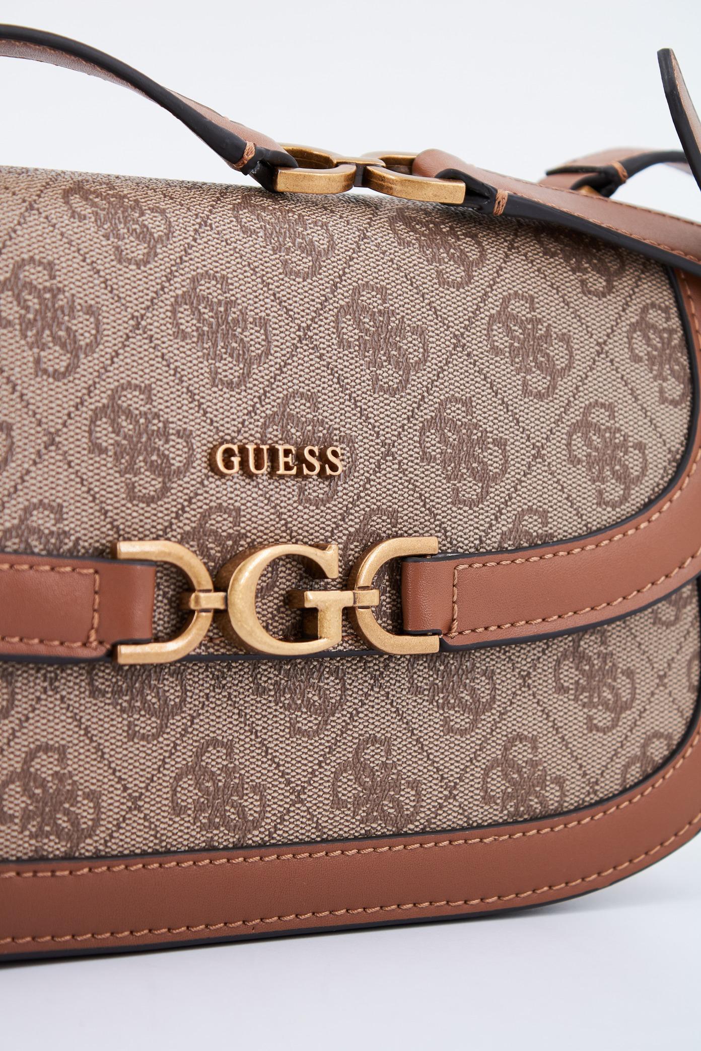 GUESS DAGAN CROSSBODY FLAP en color MARRON (4)