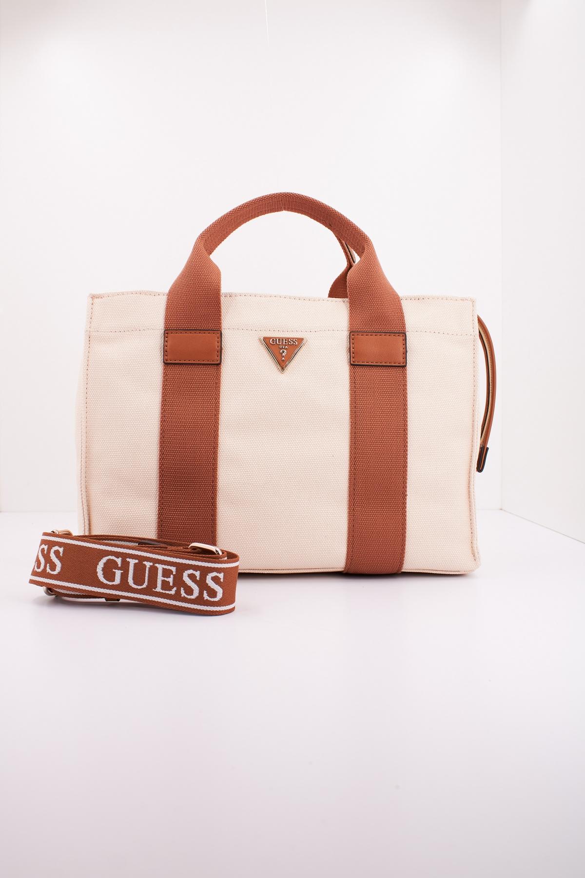 GUESS CANVAS II SMALL TOTE en color BEIS (1)